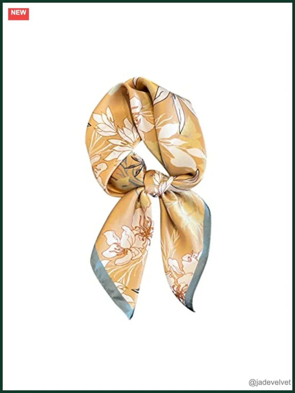 100% Pure Mulberry Silk Square Scarf 26